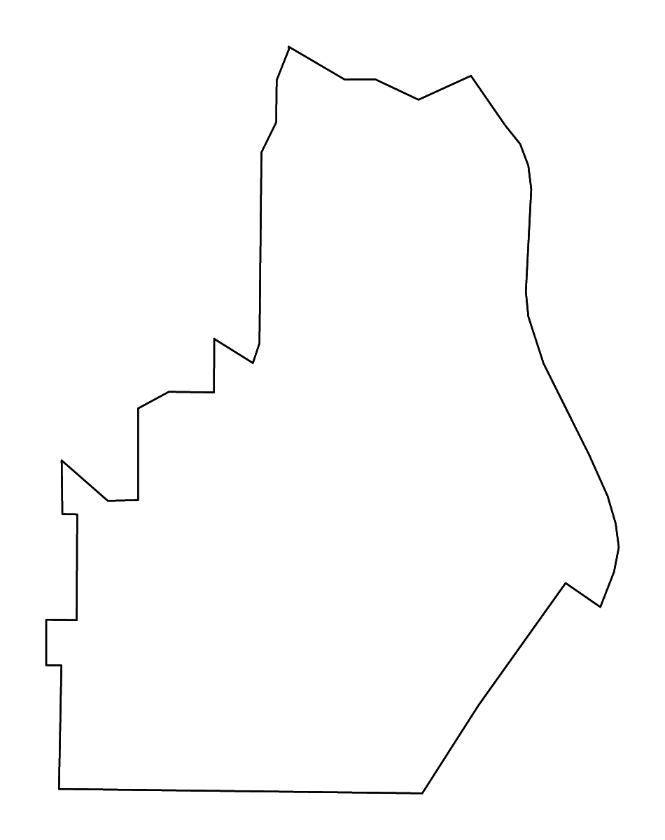 Mapa de contorno de Houston, Georgia con ríos.