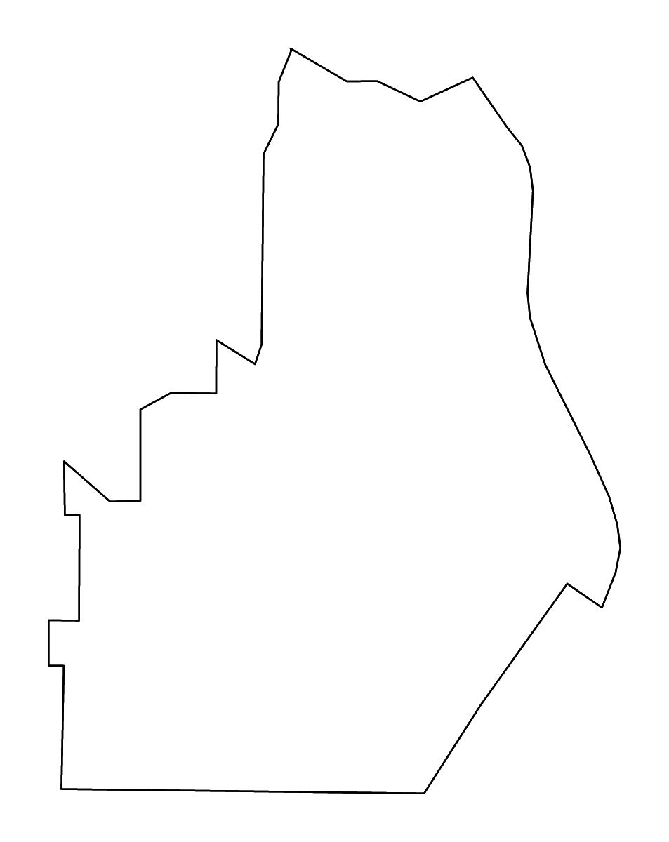 Carte de contour de Houston, Georgia avec rivières.