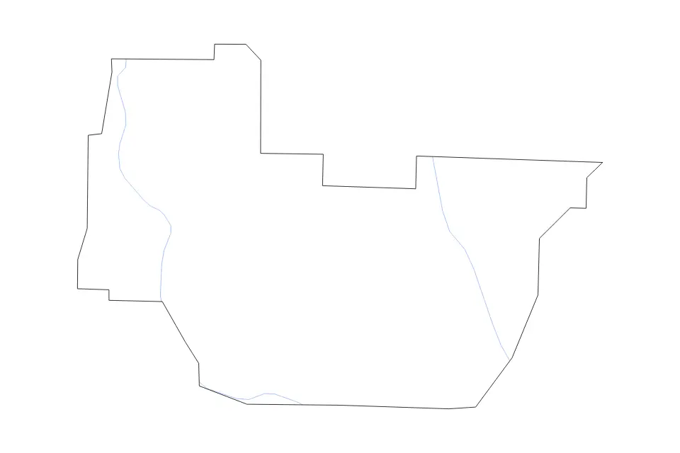 Carte de Irwin, Georgia de type contour et rivières pour Amérique du Nord, montrant contour et rivières avec des limites nettes.