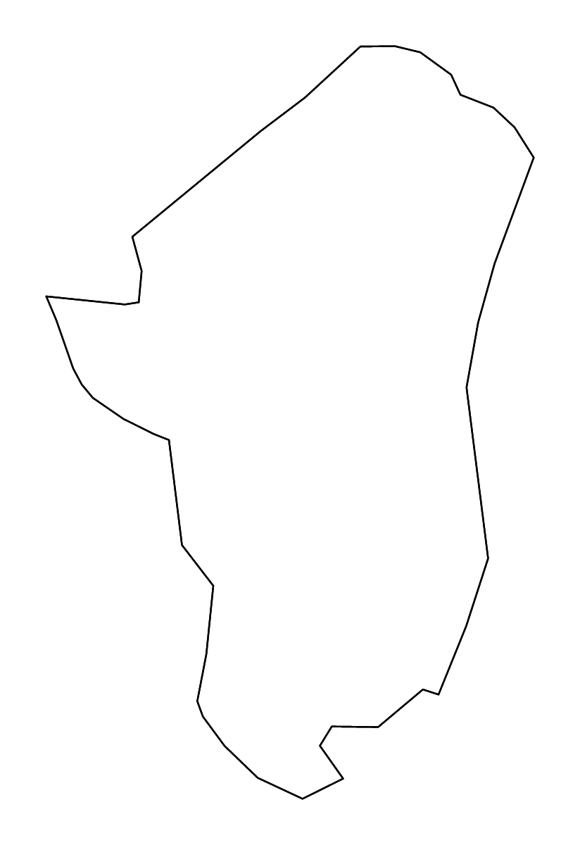 Mapa de contorno de Jefferson, Georgia con ríos.