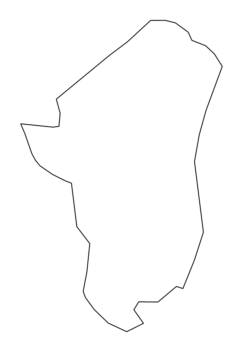 Carte de contour de Jefferson, Georgia avec rivières.