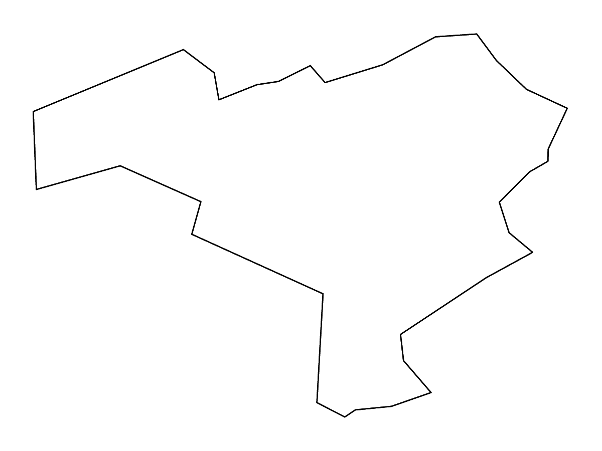 Mapa de contorno de Johnson, Georgia con ríos.