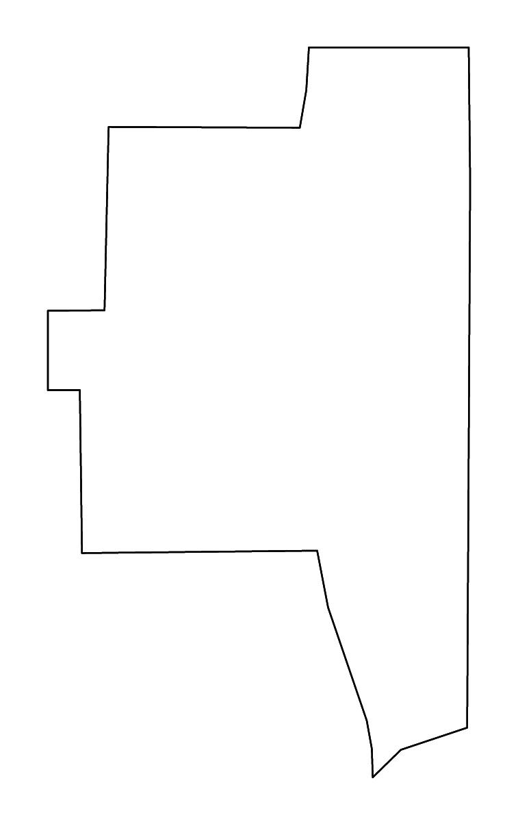 Carte de contour de Lanier, Georgia avec rivières.