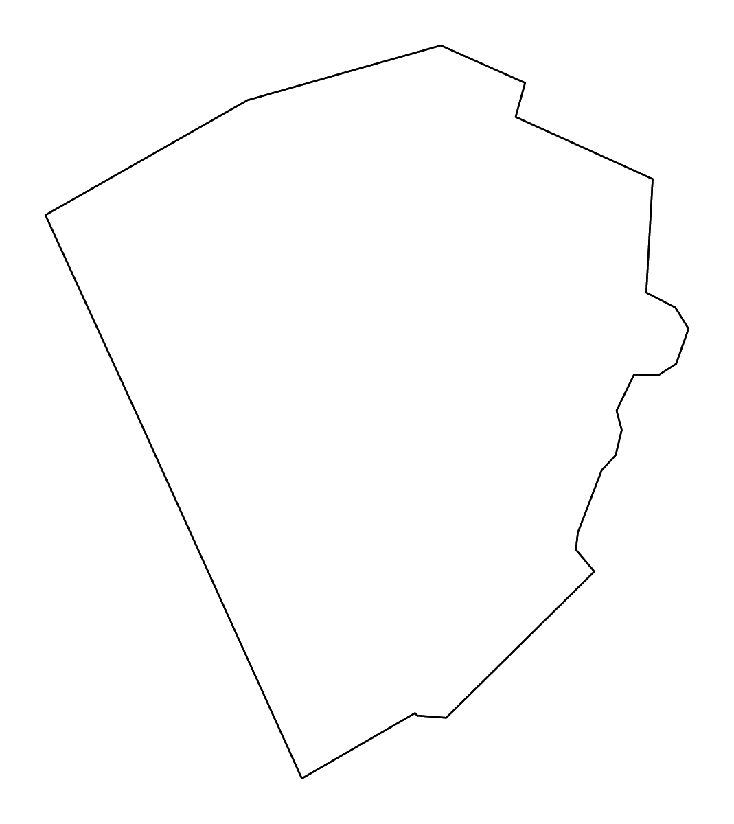 Mapa de contorno de Laurens, Georgia con ríos.