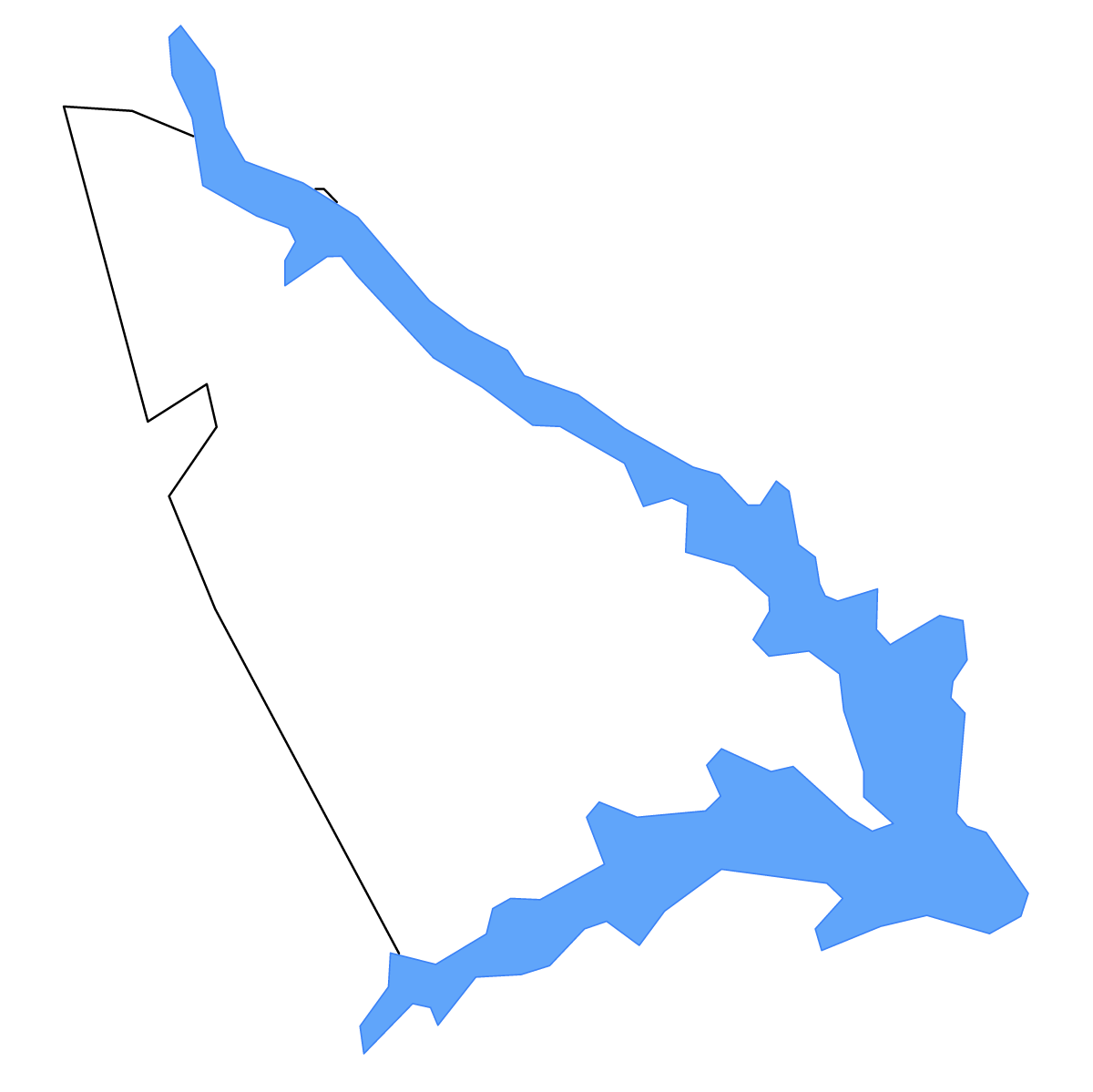 Mapa de contorno de Lincoln, Georgia con lagos y ríos.