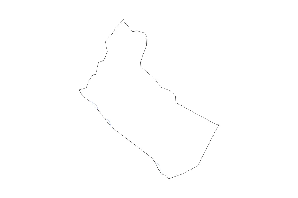 Outline map of Long County, Georgia with subdivision borders and rivers.