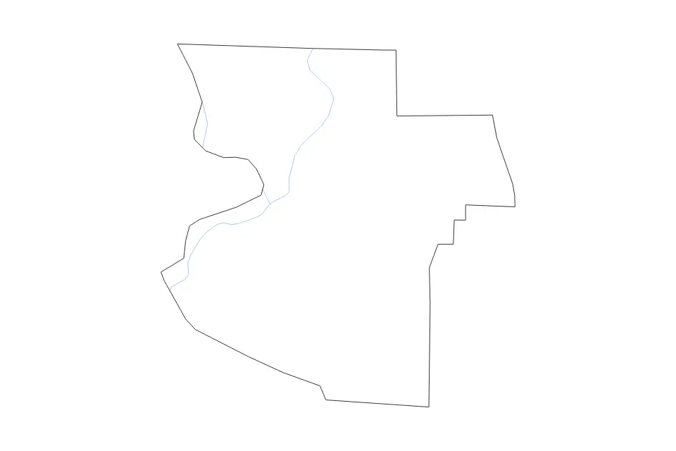 Mapa de Lowndes, Georgia de tipo contorno y ríos para América del Norte, con contorno y ríos con límites limpios.