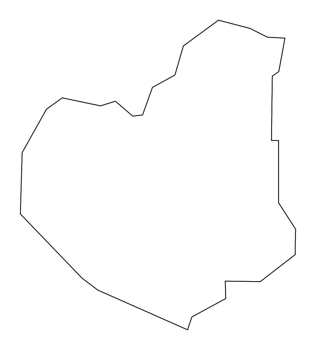 Carte de contour de Lumpkin, Georgia avec rivières.