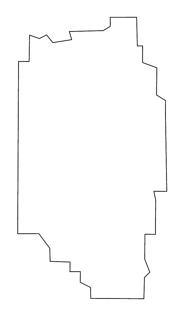 Mapa de contorno de Marion, Georgia con ríos.