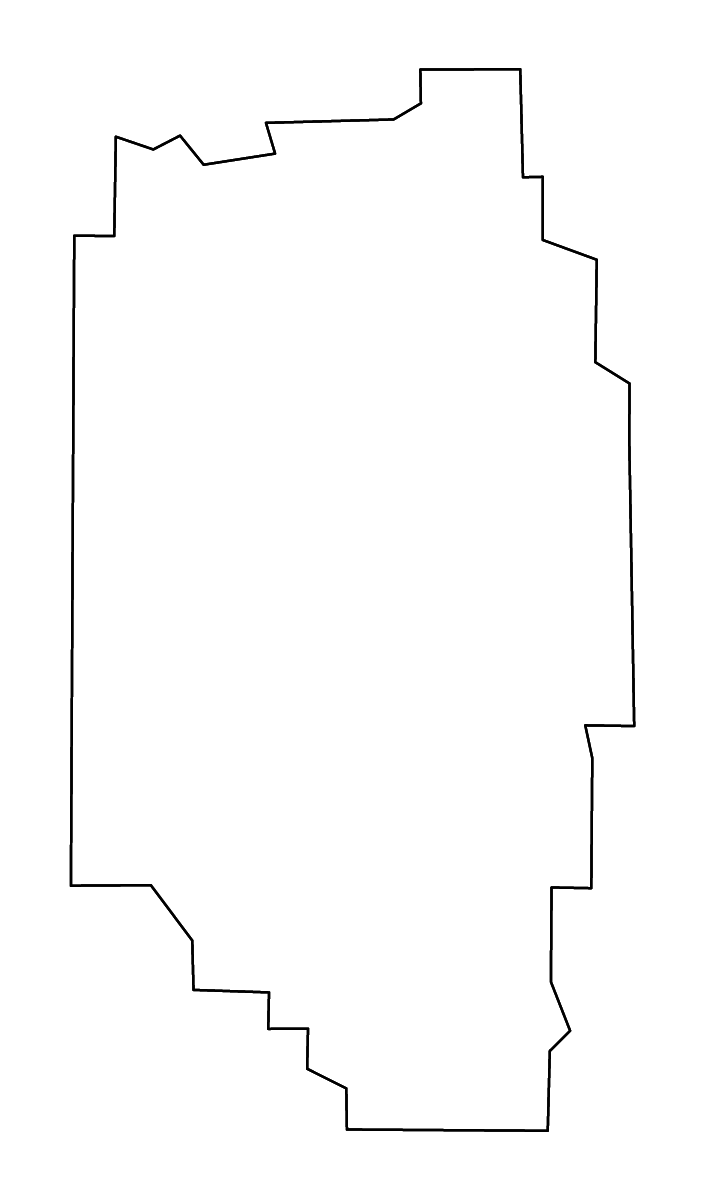 Carte de contour de Marion, Georgia avec rivières.