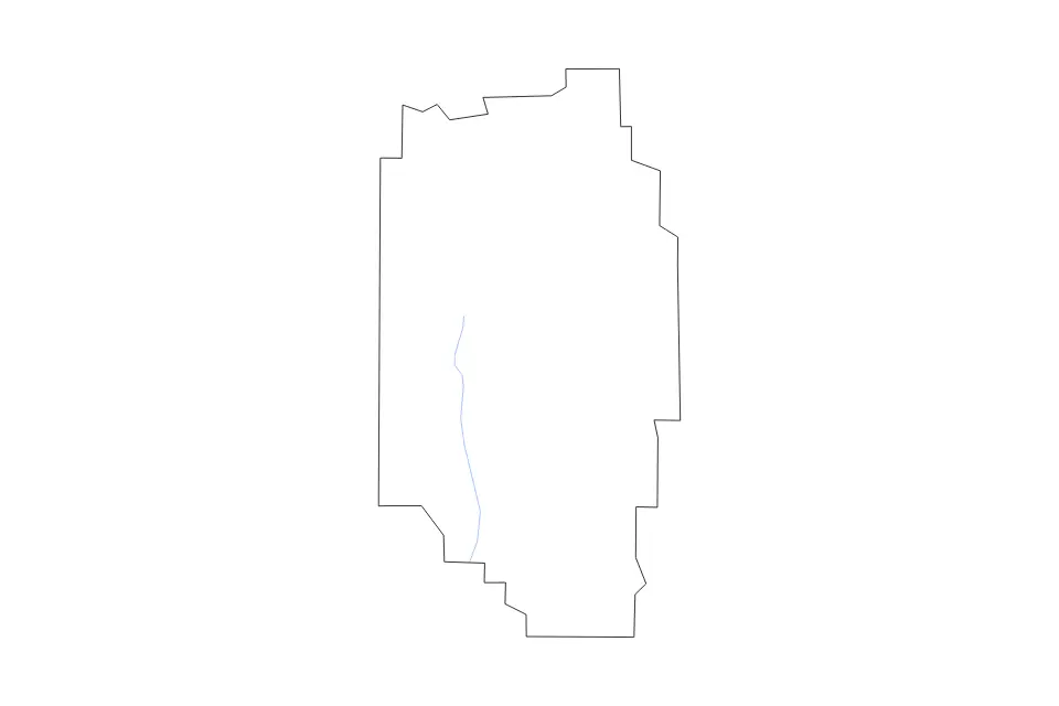 Outline map of Marion County, Georgia with subdivision borders and rivers.