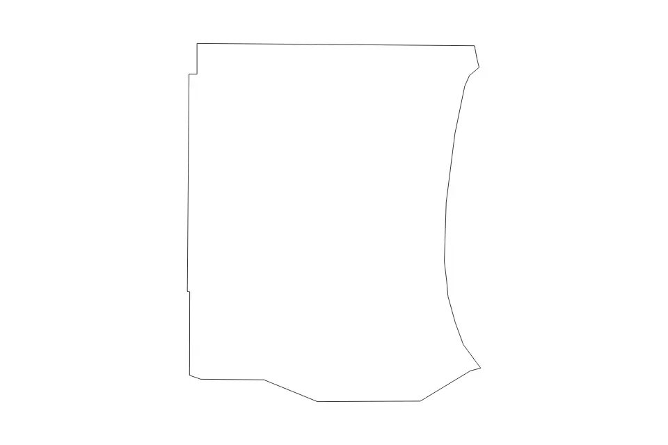 Mapa de Meriwether, Georgia de tipo contorno para América del Norte, con contorno con límites limpios.