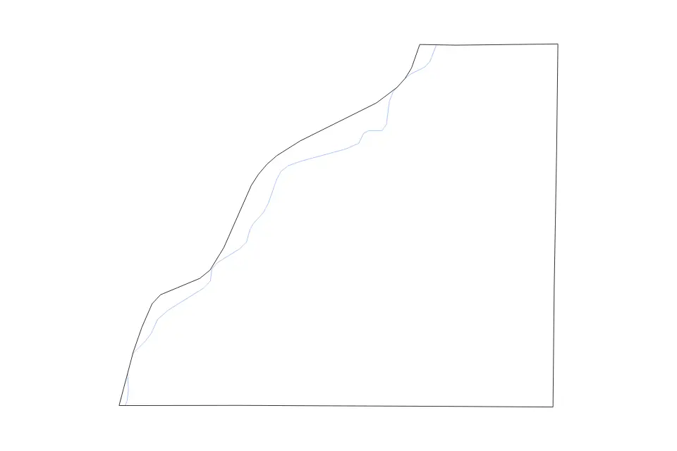 Mapa de Mitchell, Georgia de tipo contorno y ríos para América del Norte, con contorno y ríos con límites limpios.