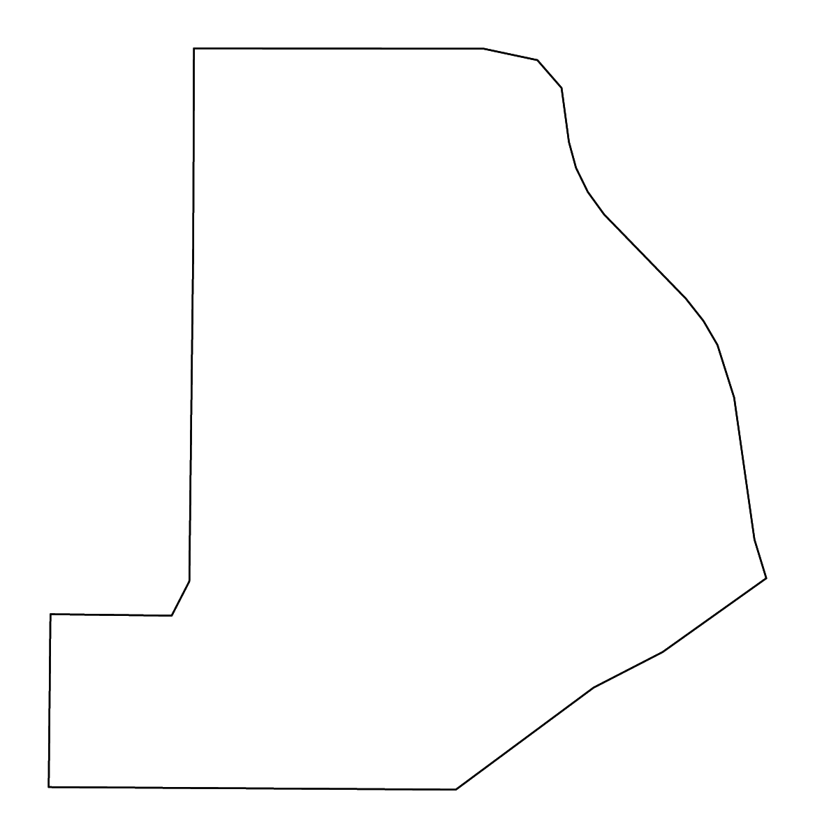 Mapa de contorno de Monroe, Georgia con ríos.