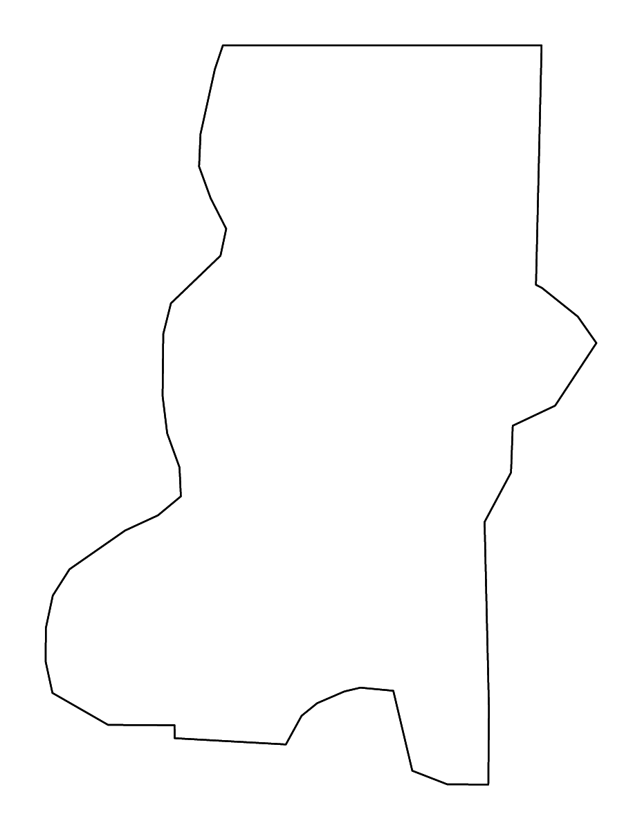 Mapa de contorno de Murray, Georgia con ríos.