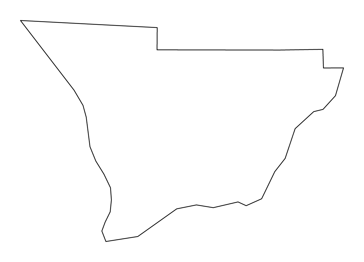 Carte de contour de Muscogee, Georgia.