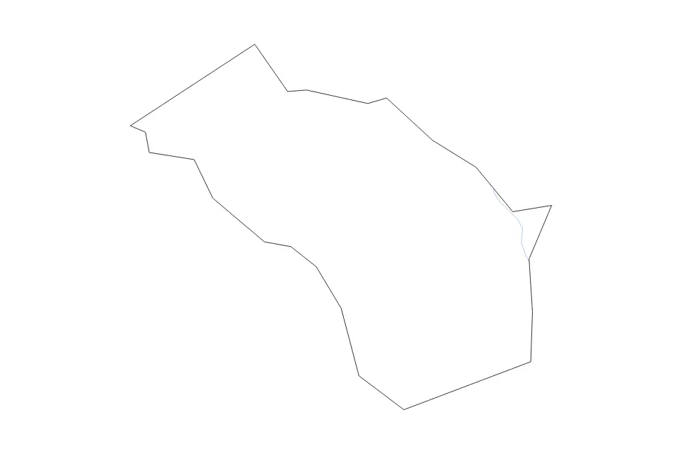Outline map of Oconee County, Georgia with subdivision borders and rivers.