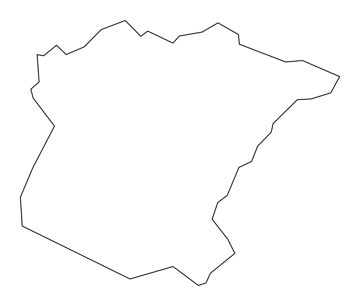 Mapa de contorno de Oglethorpe, Georgia con ríos.