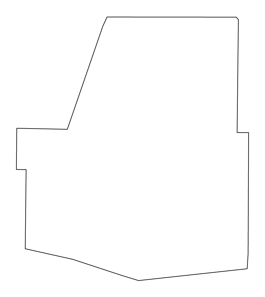 Mapa de contorno de Paulding, Georgia.