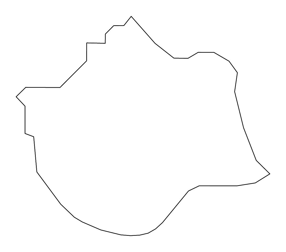 Mapa de contorno de Pierce, Georgia con ríos.