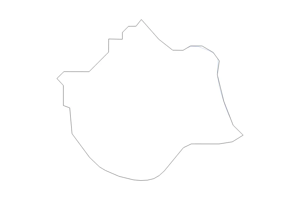 Carte de Pierce, Georgia de type contour et rivières pour Amérique du Nord, montrant contour et rivières avec des limites nettes.