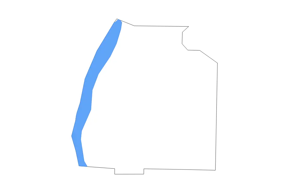 Carte de Quitman, Georgia de type contour et lacs pour Amérique du Nord, montrant contour et lacs avec des éléments hydrographiques comme Walter F George Reservoir.