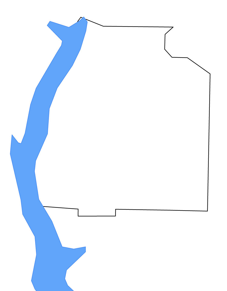 Mapa de contorno de Quitman, Georgia con lagos.