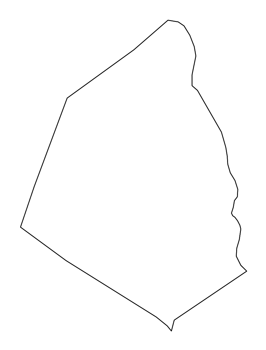Carte de contour de Screven, Georgia avec rivières.