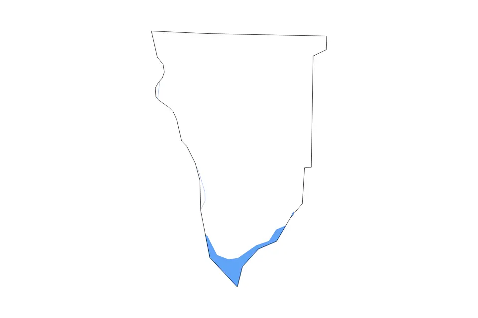 Mapa de Seminole, Georgia de tipo contorno, lagos y ríos para América del Norte, con contorno, lagos y ríos con elementos de agua como Lake Seminole.