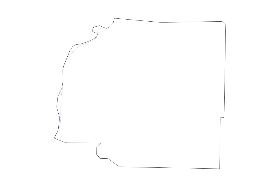 Mapa de Stewart, Georgia de tipo contorno y ríos para América del Norte, con contorno y ríos con límites limpios.