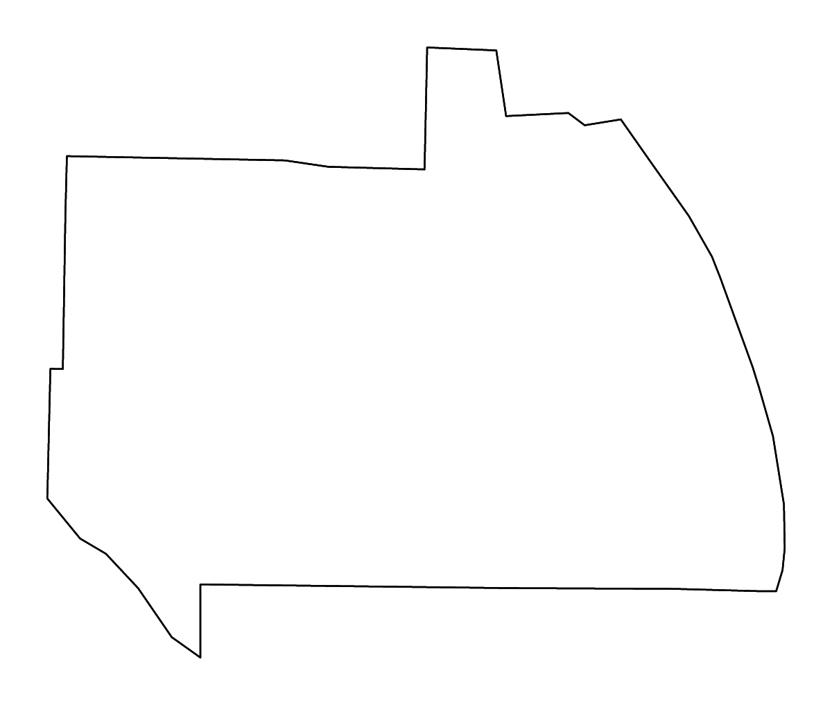 Mapa de contorno de Sumter, Georgia con ríos.
