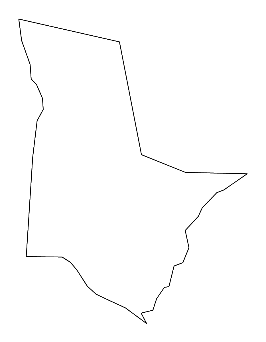 Mapa de contorno de Tattnall, Georgia con ríos.