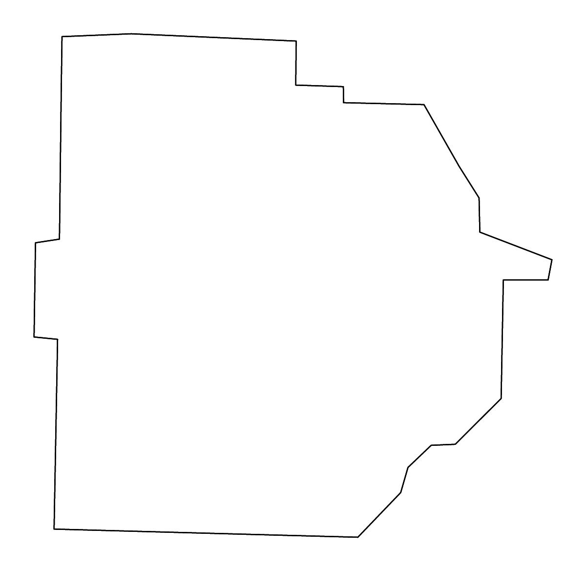 Mapa de contorno de Tift, Georgia con ríos.