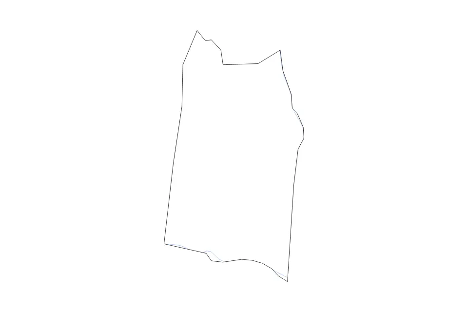 Outline map of Toombs County, Georgia with subdivision borders and rivers.