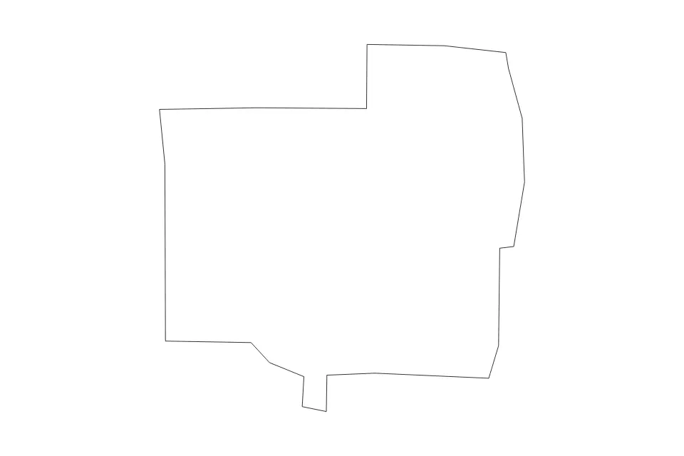 Mapa de Turner, Georgia de tipo contorno para América del Norte, con contorno con límites limpios.