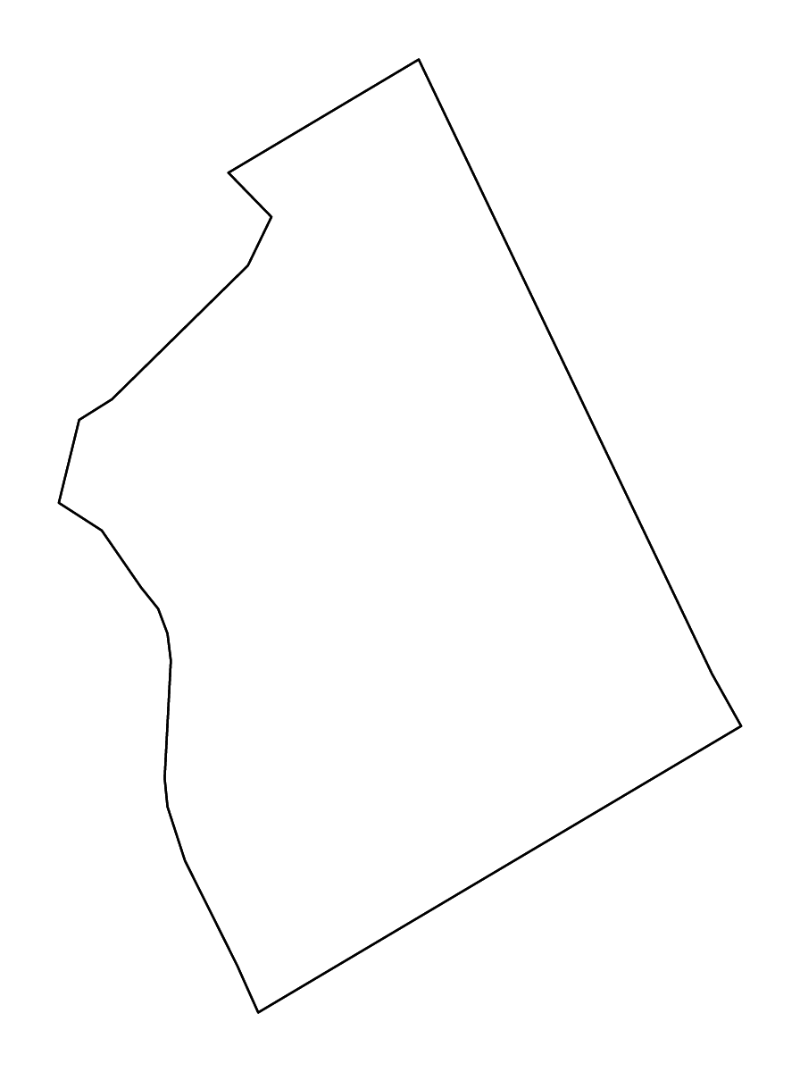 Mapa de contorno de Twiggs, Georgia con ríos.