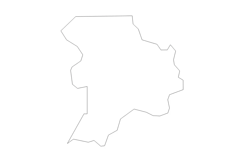 Carte de Union, Georgia de type contour pour Amérique du Nord, montrant contour avec des limites nettes.