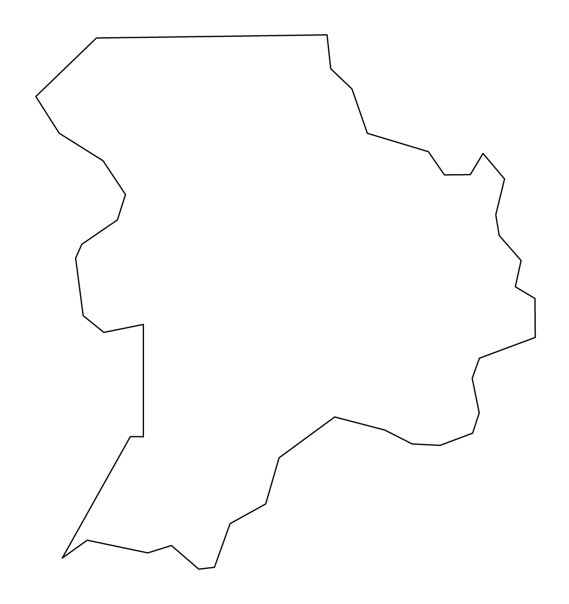 Carte de contour de Union, Georgia.