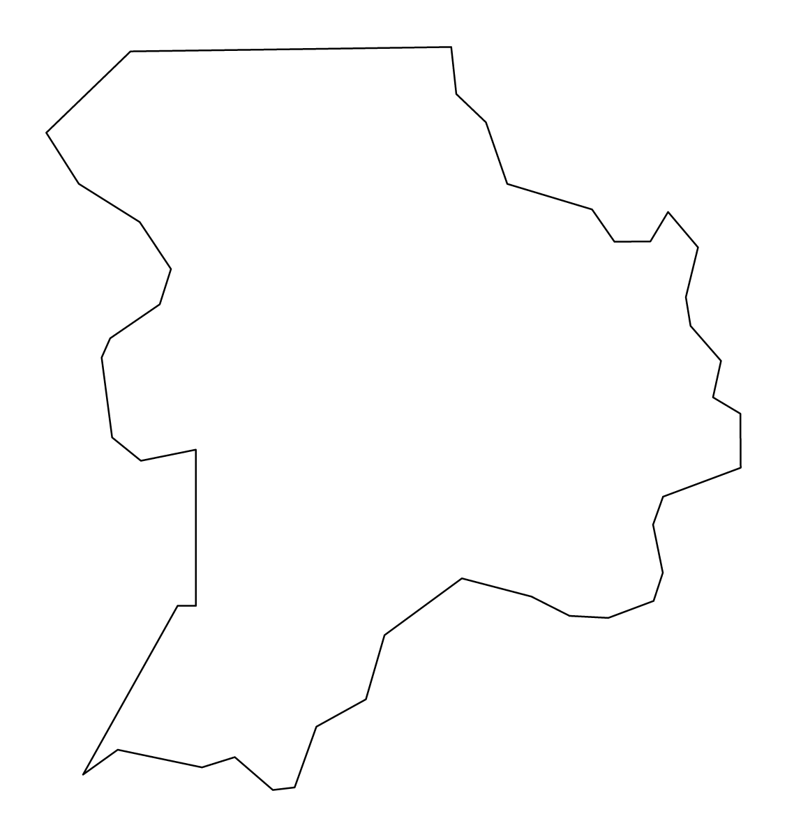 Mapa de contorno de Union, Georgia.