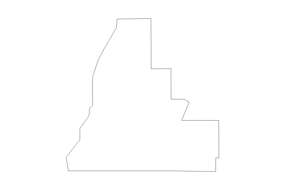 Outline map of Walker County, Georgia with subdivision borders.