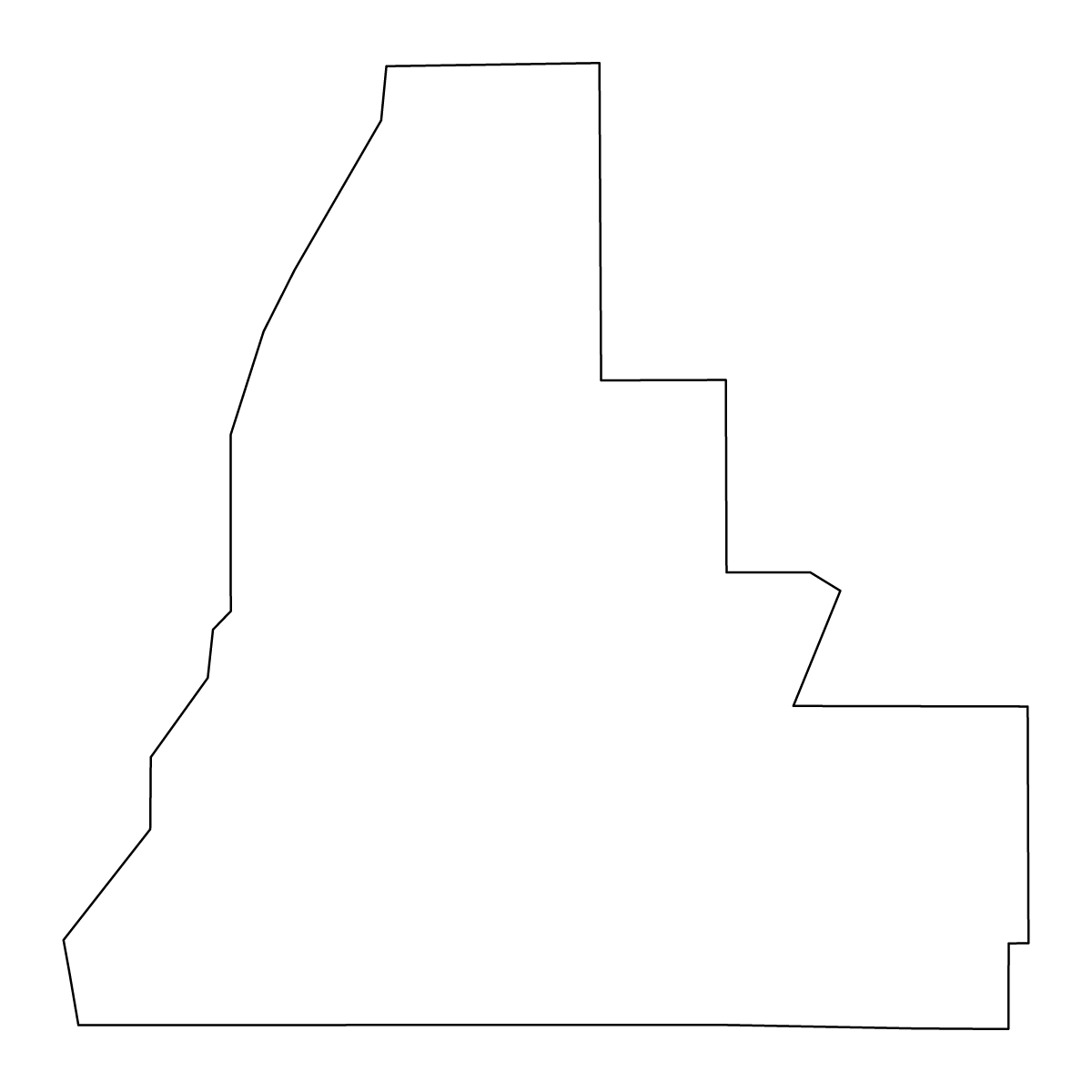 Carte de contour de Walker, Georgia.