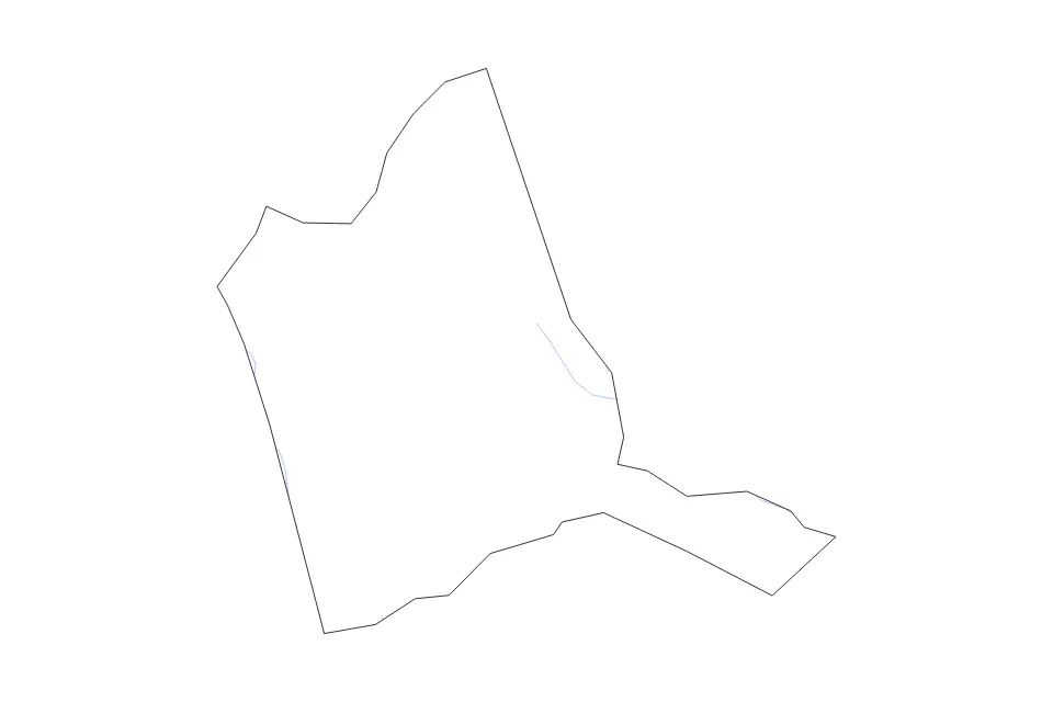 Carte de Warren, Georgia de type contour et rivières pour Amérique du Nord, montrant contour et rivières avec des limites nettes.