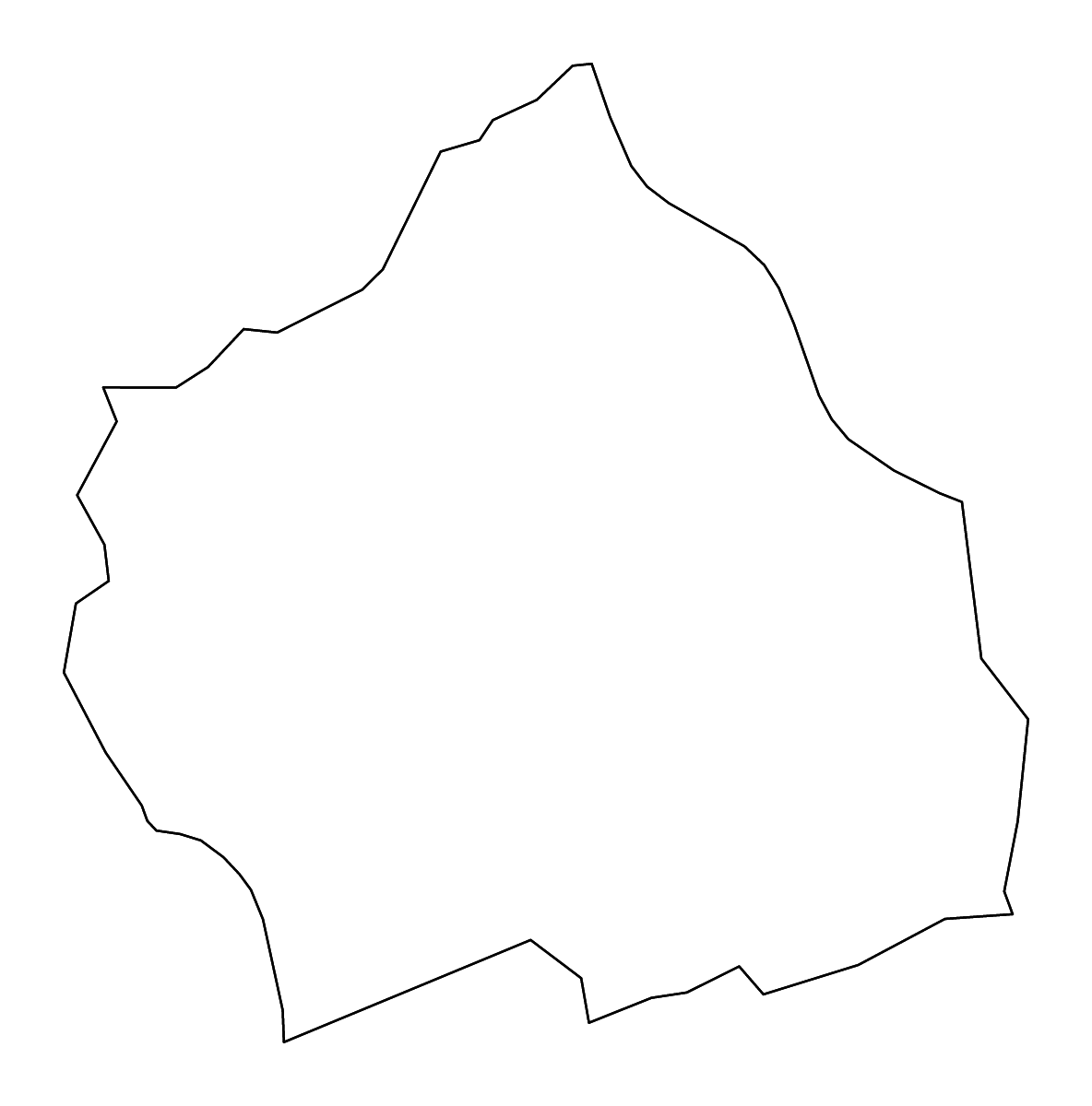 Mapa de contorno de Washington, Georgia con ríos.
