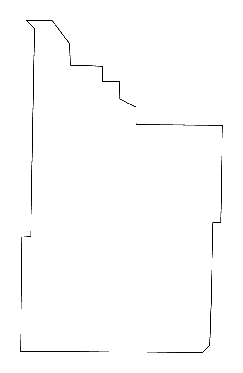 Mapa de contorno de Webster, Georgia con ríos.