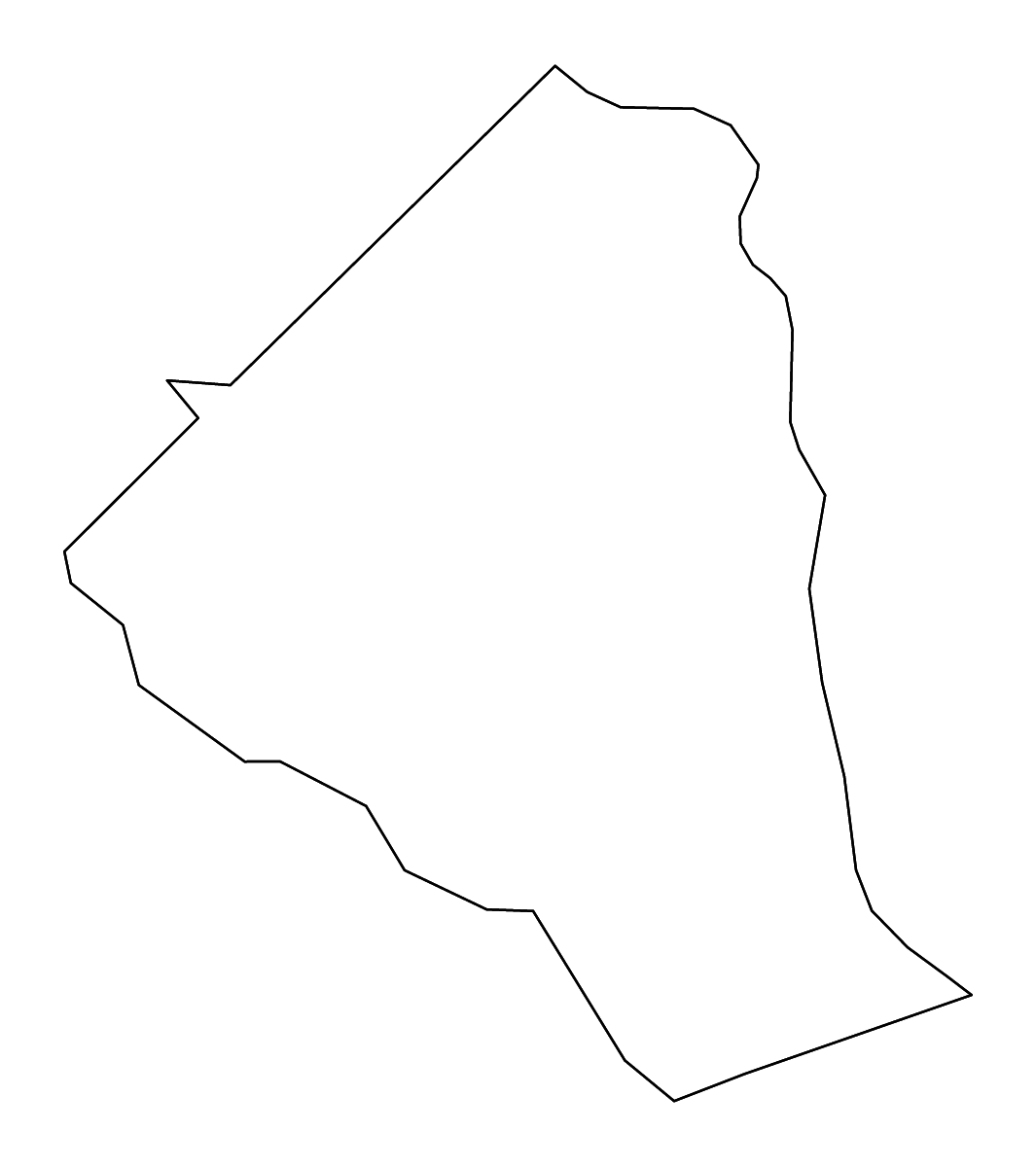 Mapa de contorno de Wheeler, Georgia con ríos.