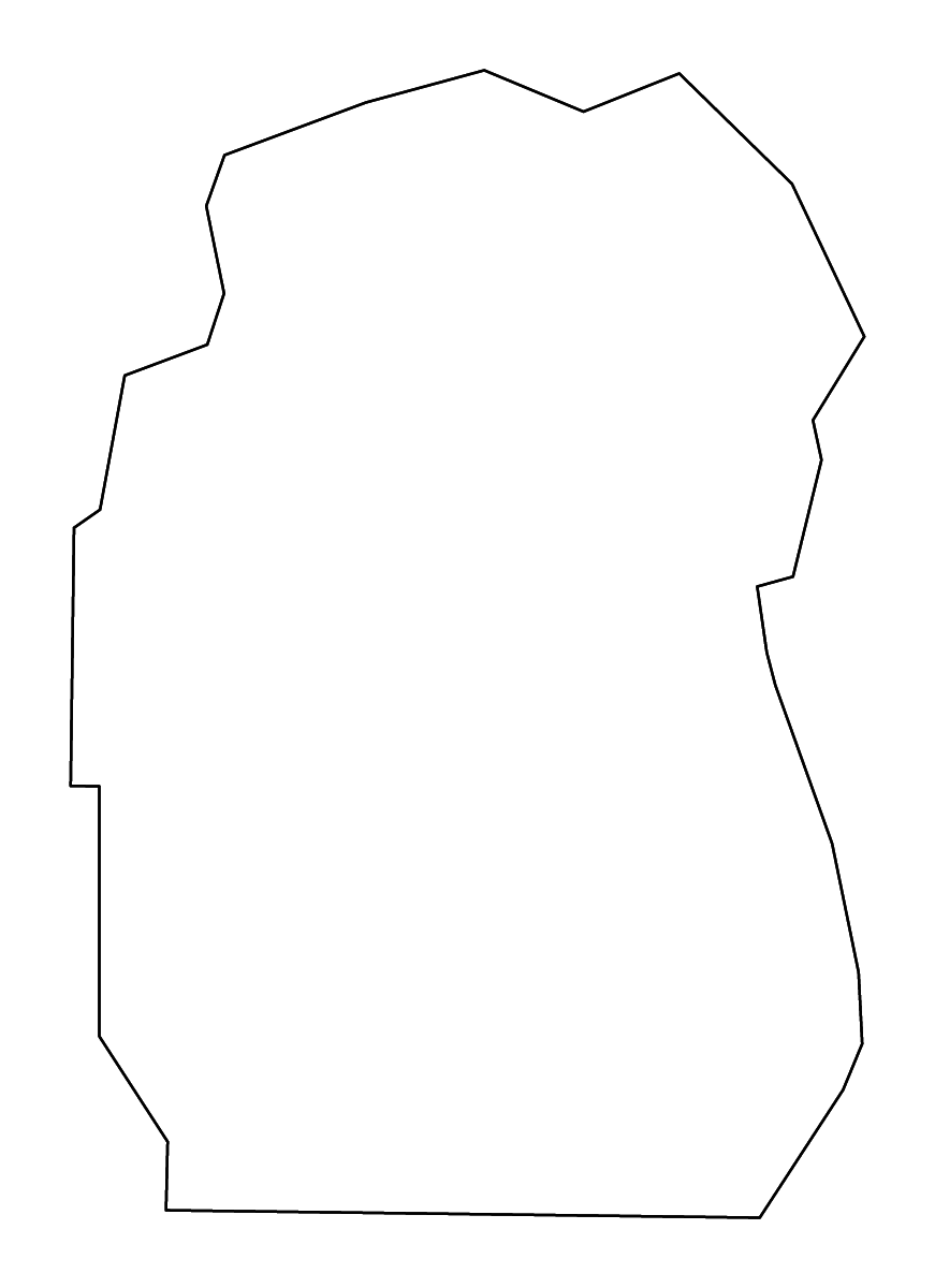 Mapa de contorno de White, Georgia con ríos.