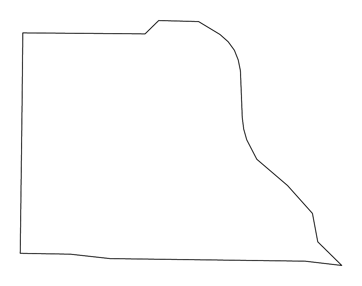 Mapa de contorno de Wilcox, Georgia con ríos.