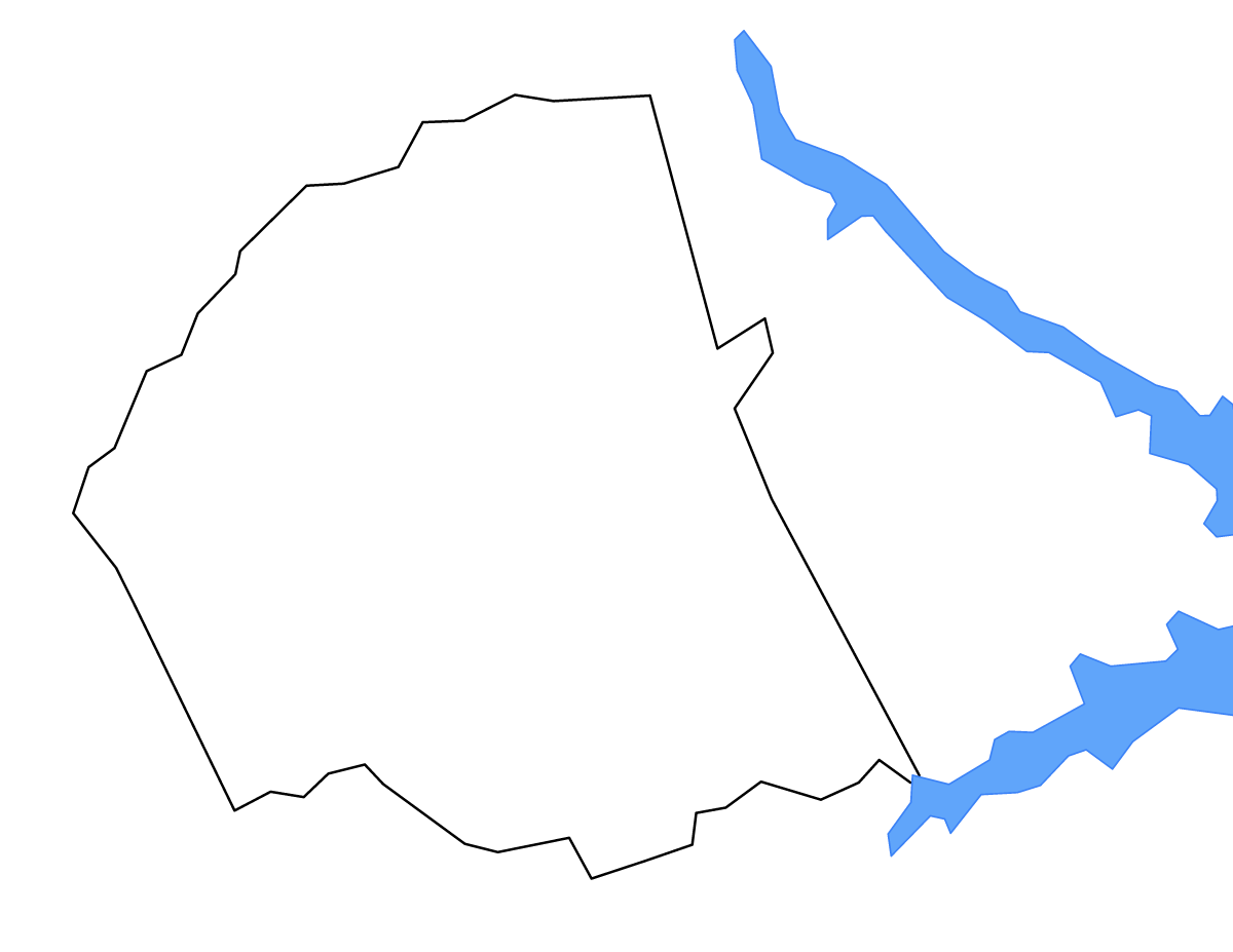 Mapa de contorno de Wilkes, Georgia con lagos.