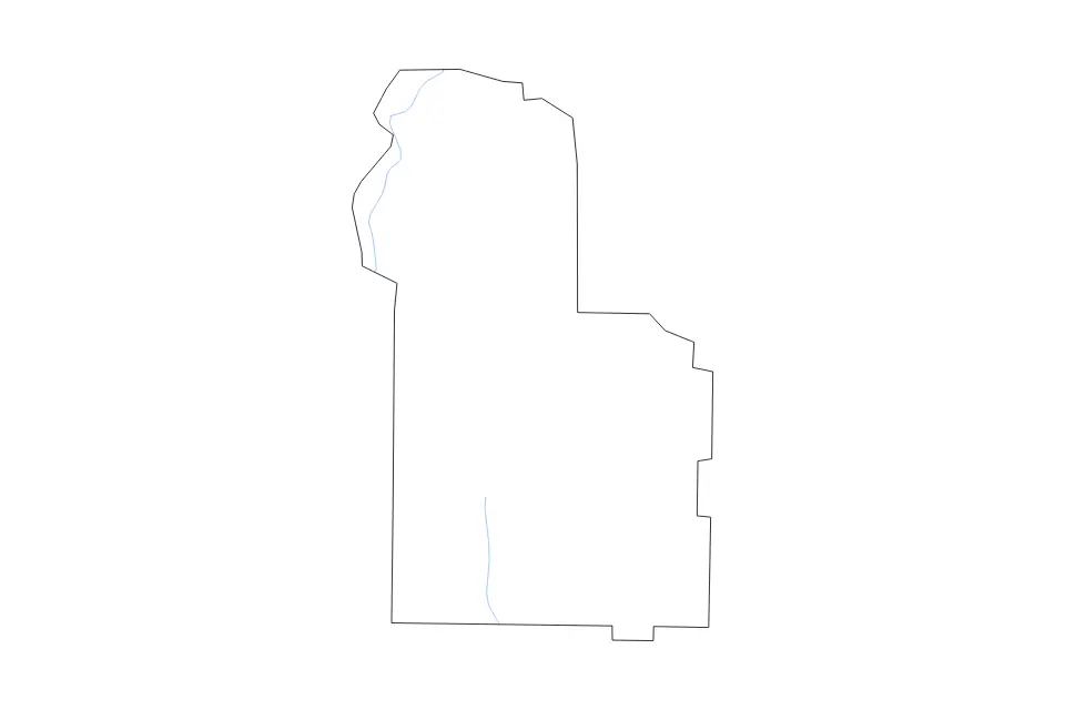Carte de Worth, Georgia de type contour et rivières pour Amérique du Nord, montrant contour et rivières avec des limites nettes.