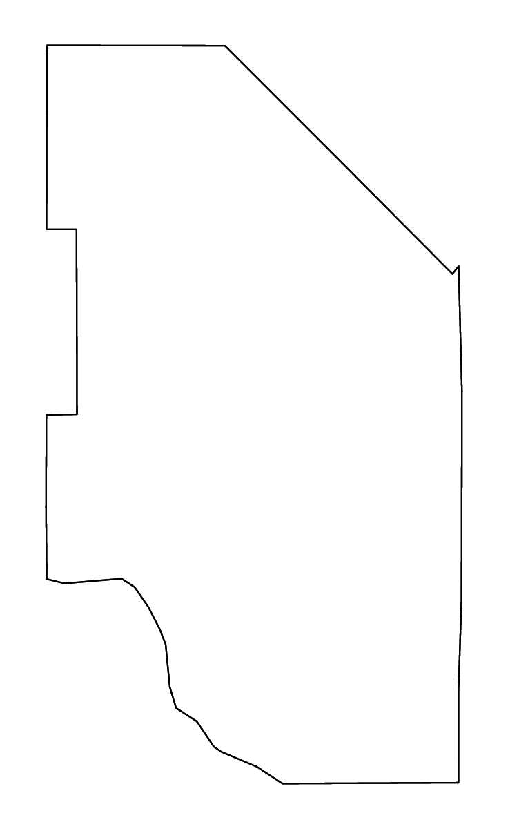 Mapa de contorno de Ada, Idaho con ríos.